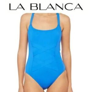 La Blanca Mio Strappy Back One-Piece SZ  14